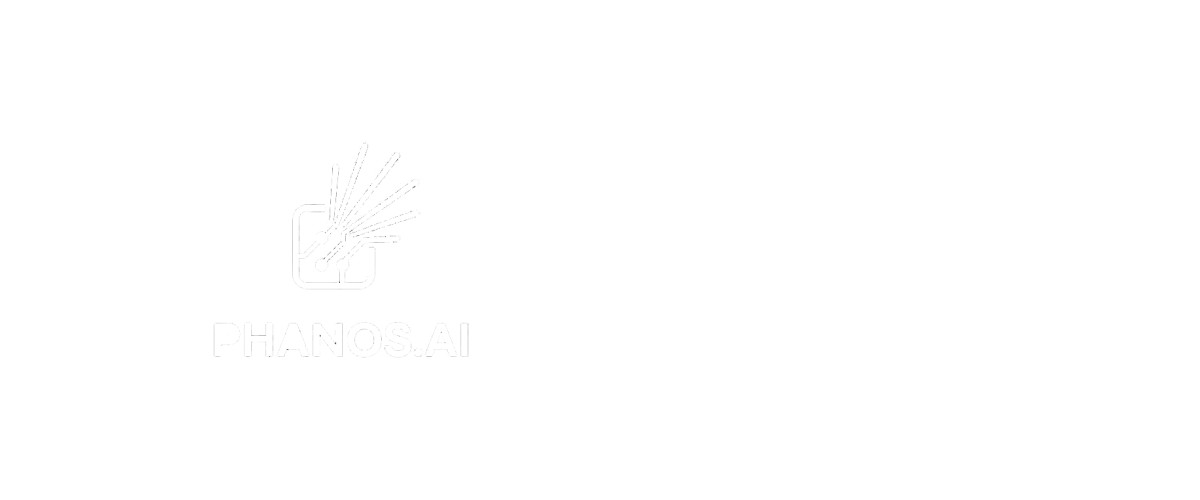 White PHANOS.AI logo beside the AMD Instinct logo on a black background, separated by a vertical white line.