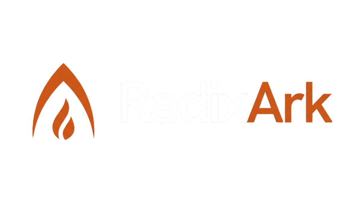 Icon, Orange White, RadixArk Logo