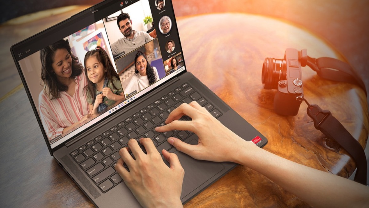 video conferencing on a laptop