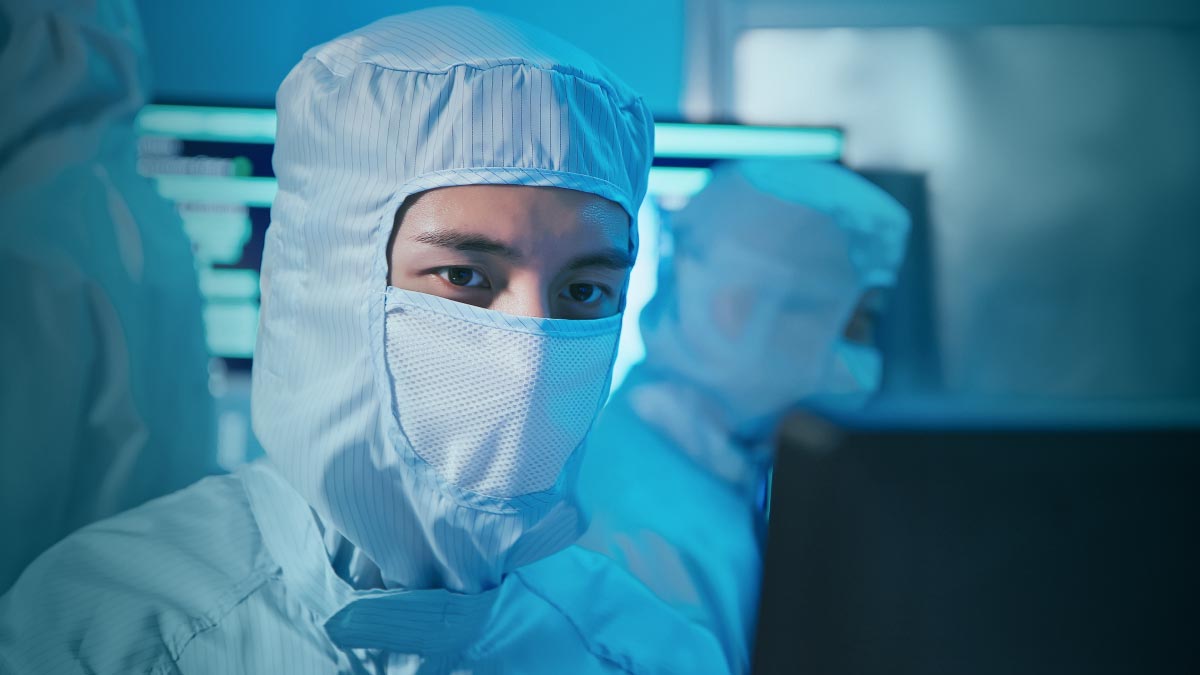 man in lab
