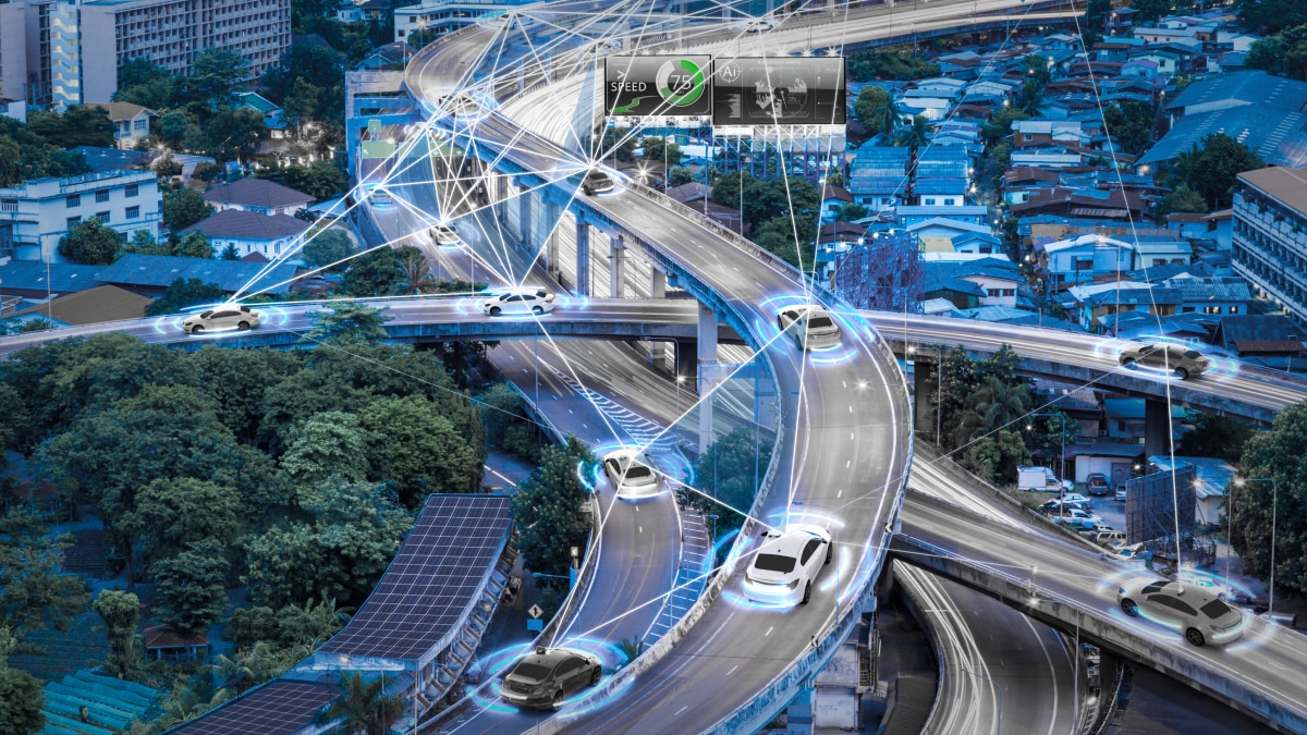 smart cars in city