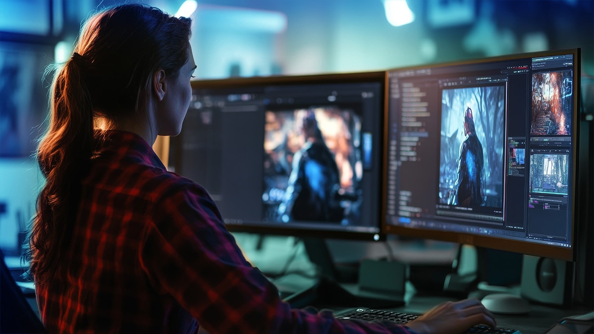 Creative professional working on digital content creation