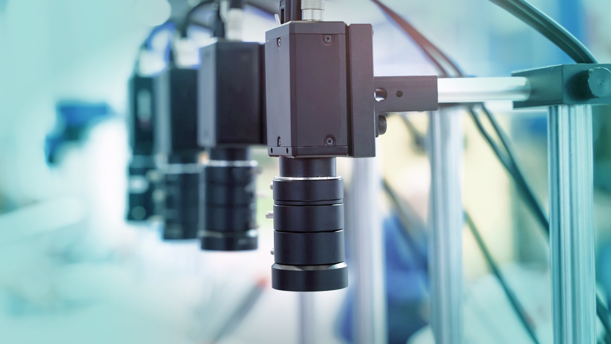 Close up of a robotic machine