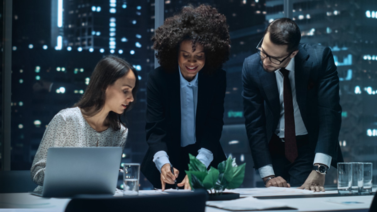 People working together in an office