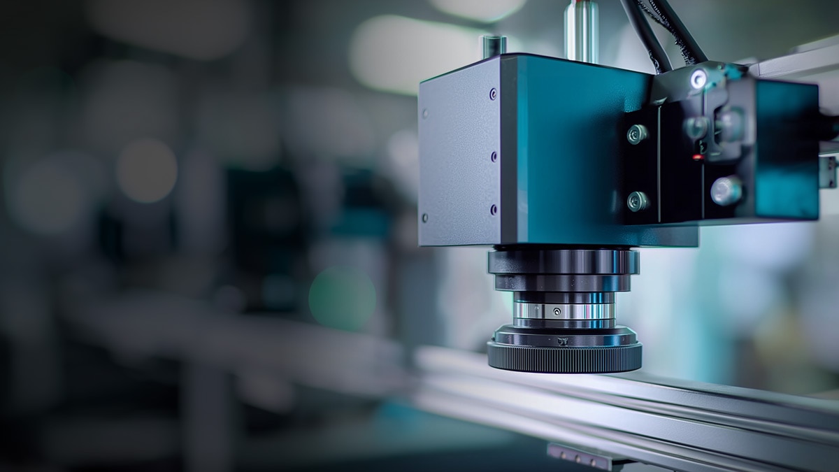 Close-up of a robotic machine