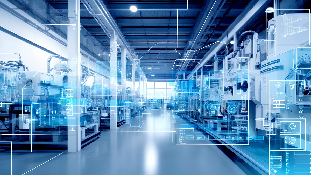 Industry smart factory interior 