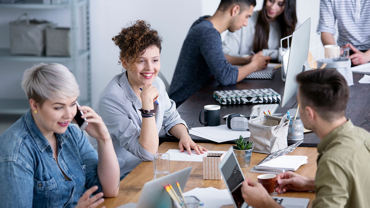 People working together in an office