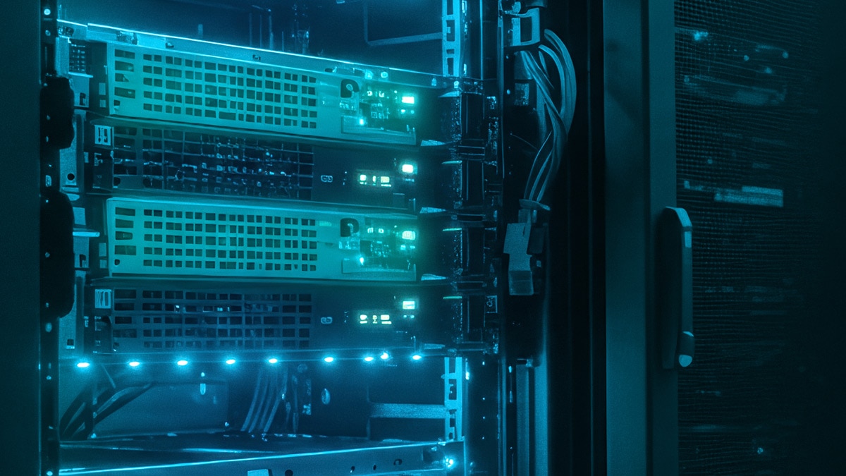 Close-up of a server