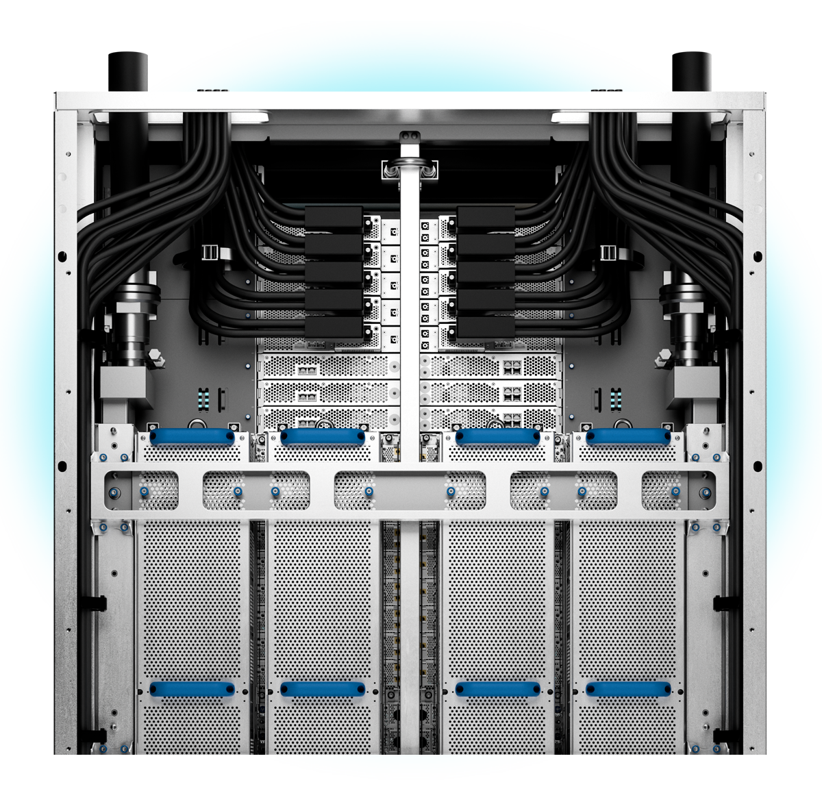 AMD Helios Rackscale rear view