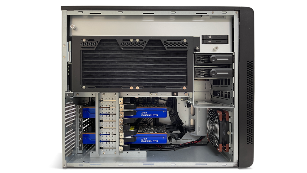 AMD Radeon PRO W6800 in case