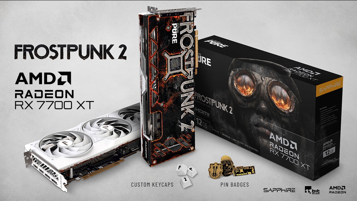 SAPPHIRE PURE AMD Radeon RX 7700 XT Frostpunk 2 Edition
