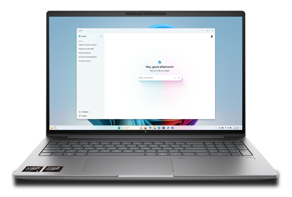 Laptop with AMD Ryzen and Windows CoPilot