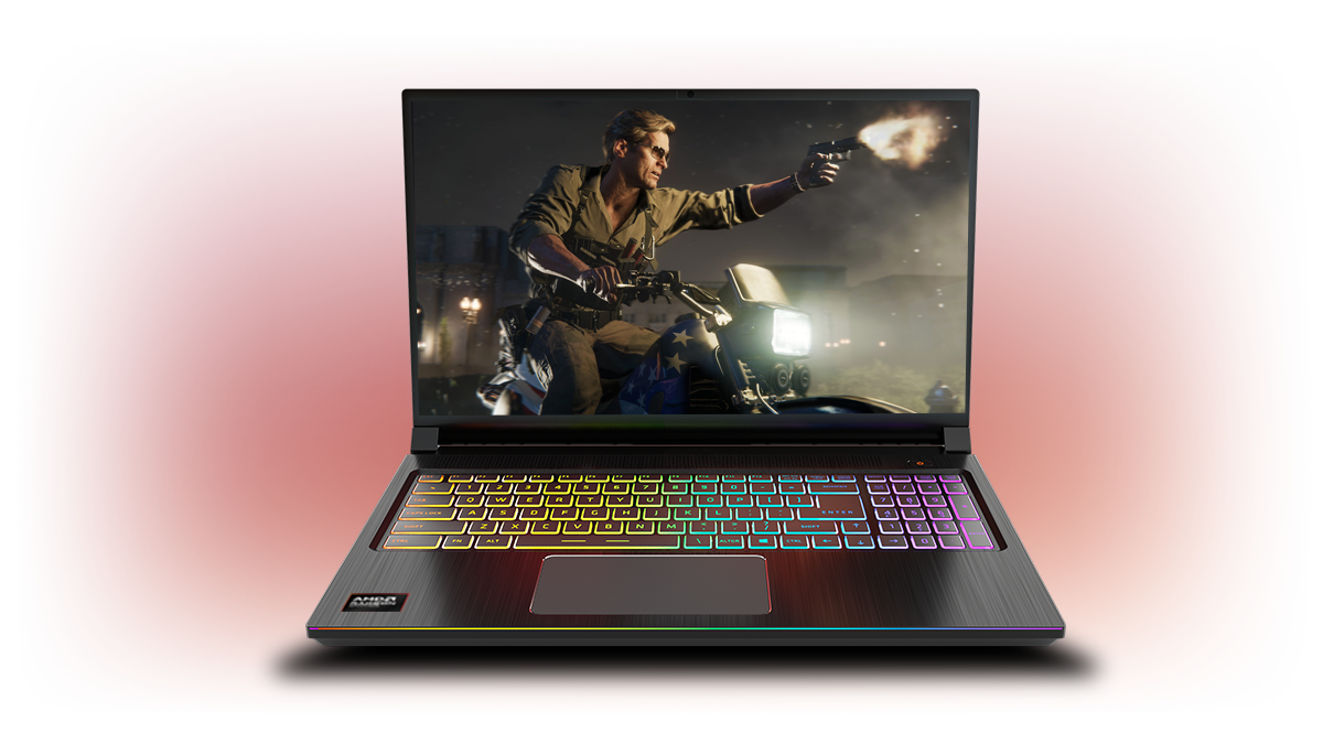 Gaming laptop computer with AMD Ryzen