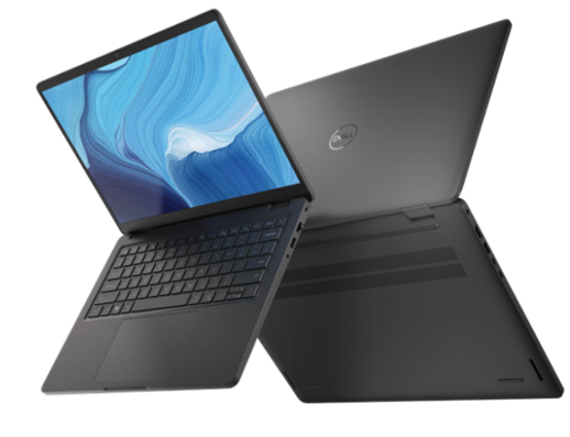 Transparent image of a black Dell Pro laptop 黑色 Dell Pro 笔记本电脑的清晰图像
