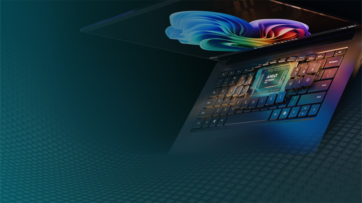 AMD Ryzen PRO processor powering a laptop