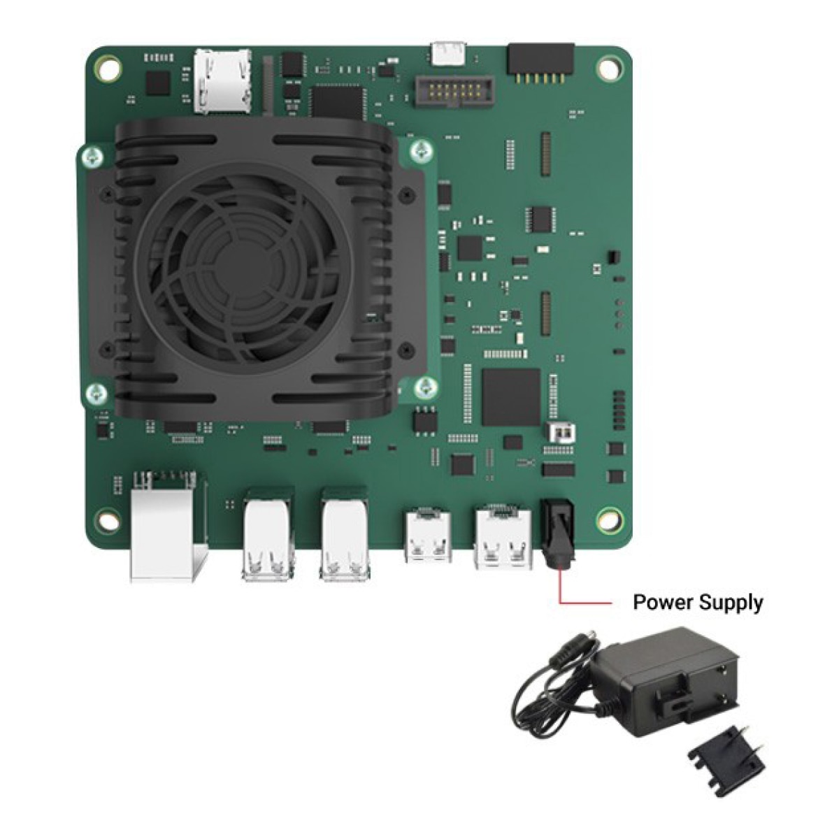 KV260 Vision AI Starter kit with the power supply