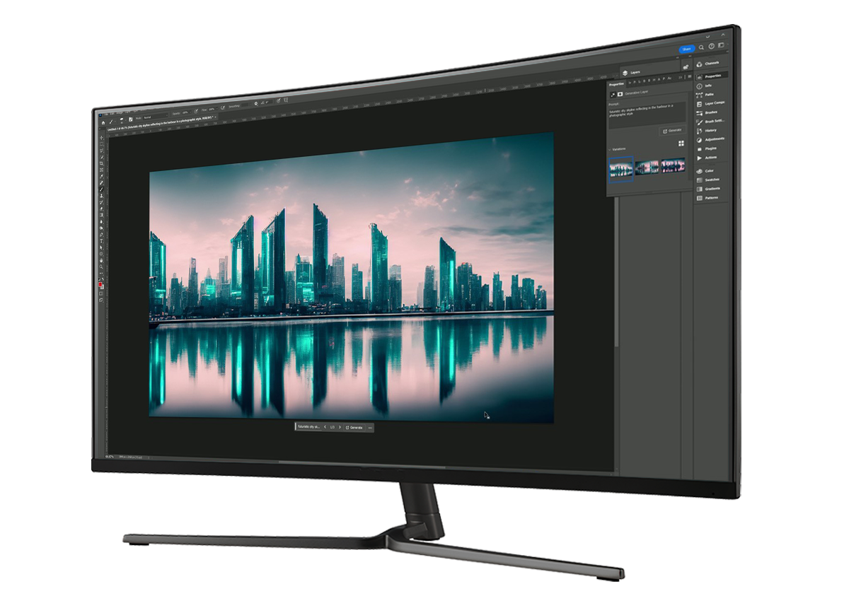 Monitor Showing Adobe Photoshop