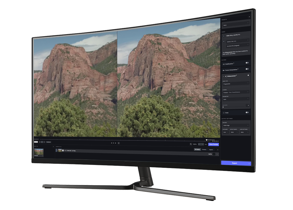 Monitor Showing Topaz Labs Photo
