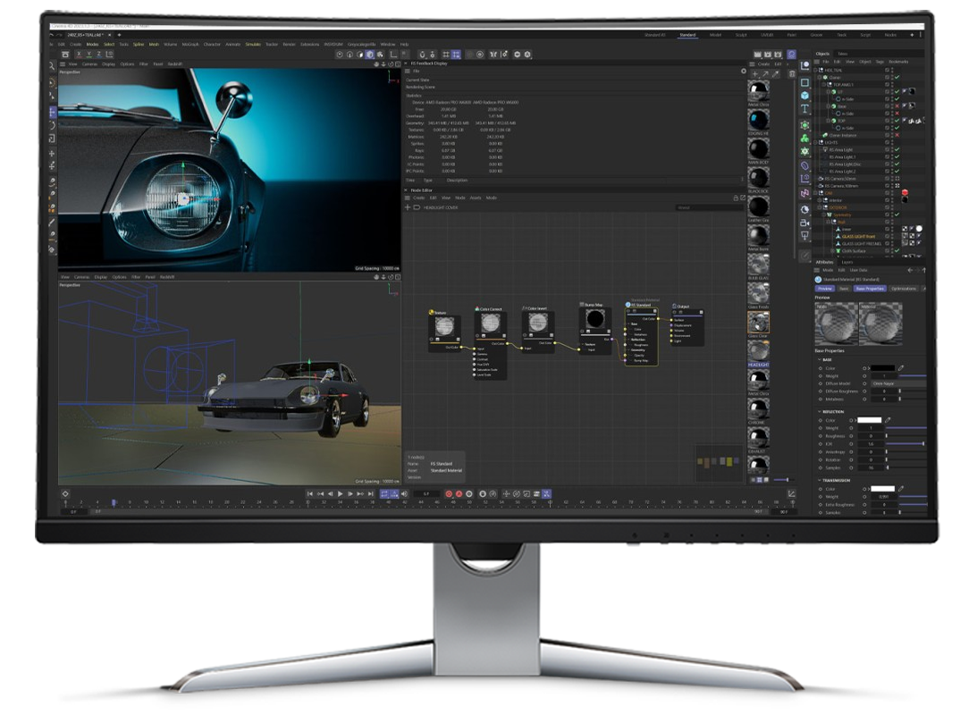 Monitor showing Maxon Cinema 4D™