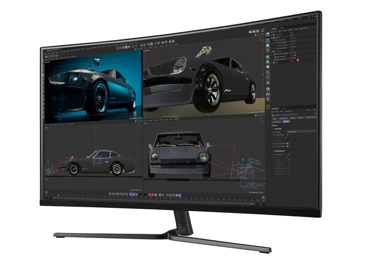 Monitor showing Maxon Cinema 4D™