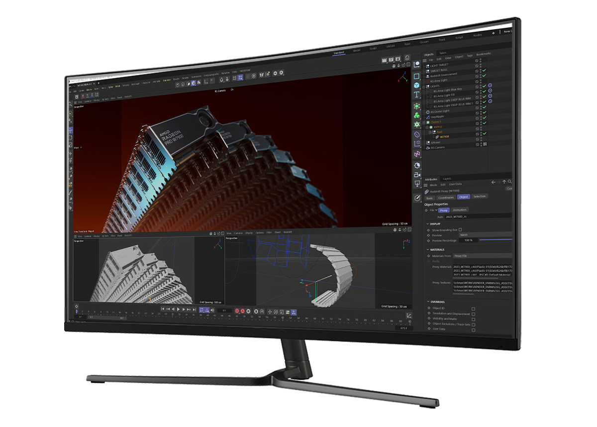 Monitor showing Maxon Cinema 4D™
