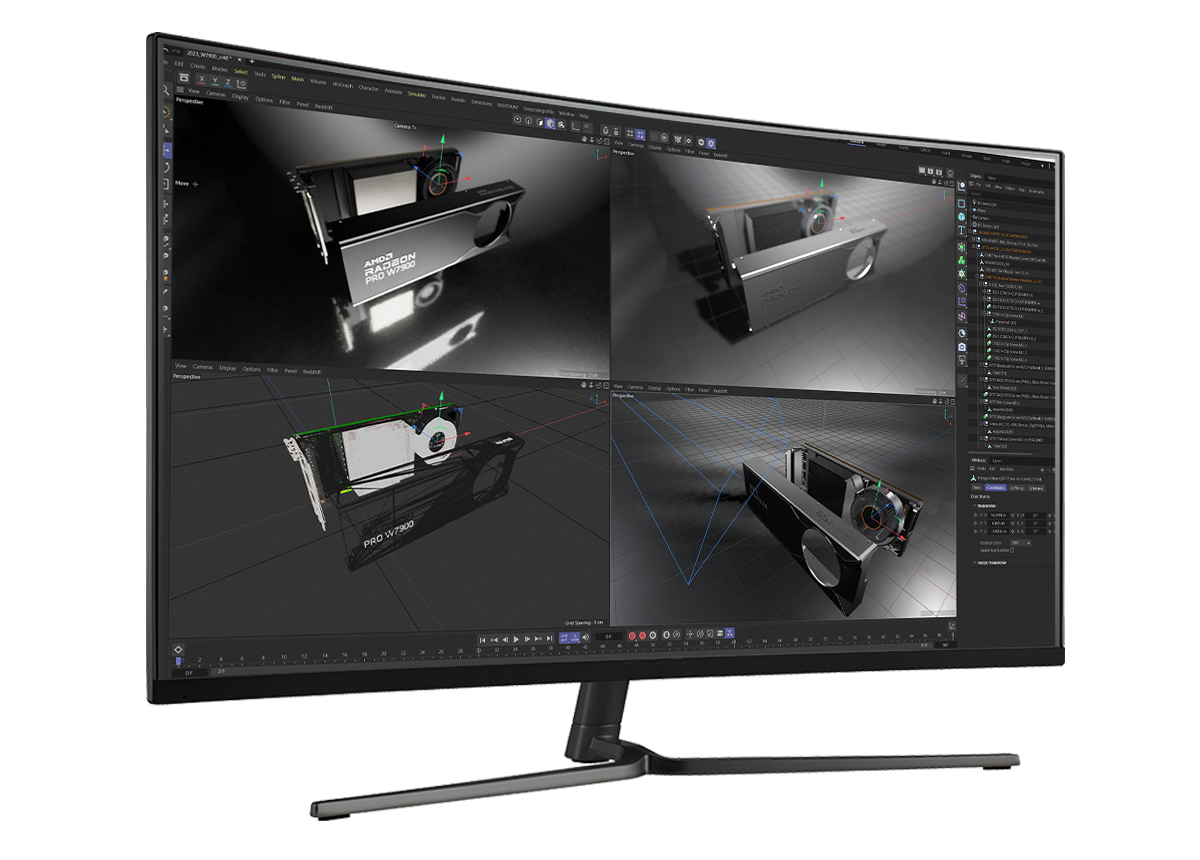 Monitor showing Maxon Cinema 4D™