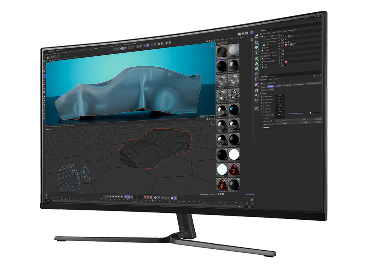 Monitor showing Maxon Cinema 4D™