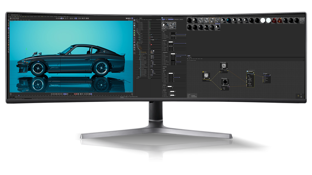 Monitor showing Maxon Cinema 4D™