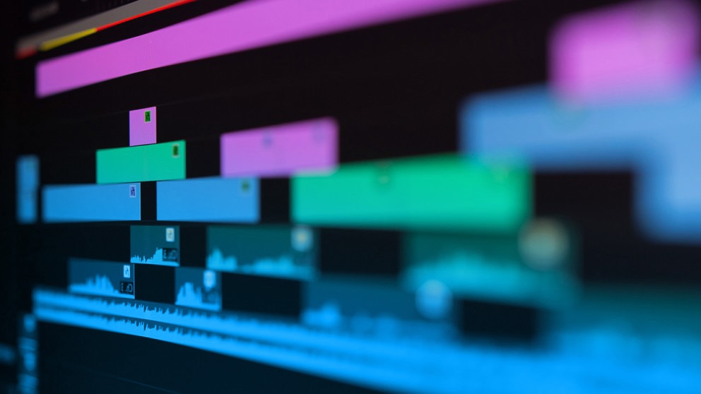 Video Production Software on Monitor Video Production Software on Monitor