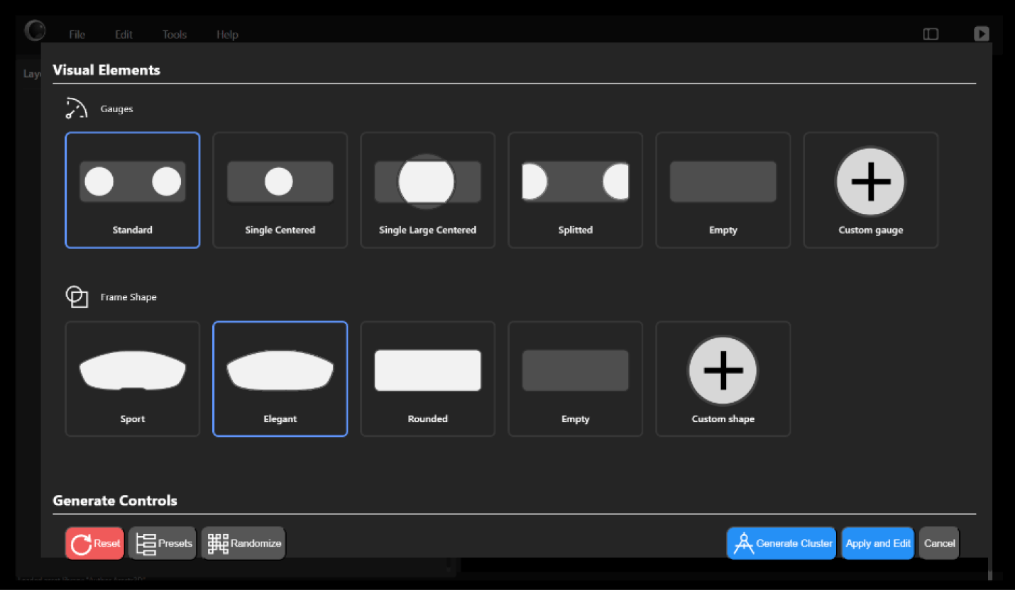 Kanzi One UI screenshot