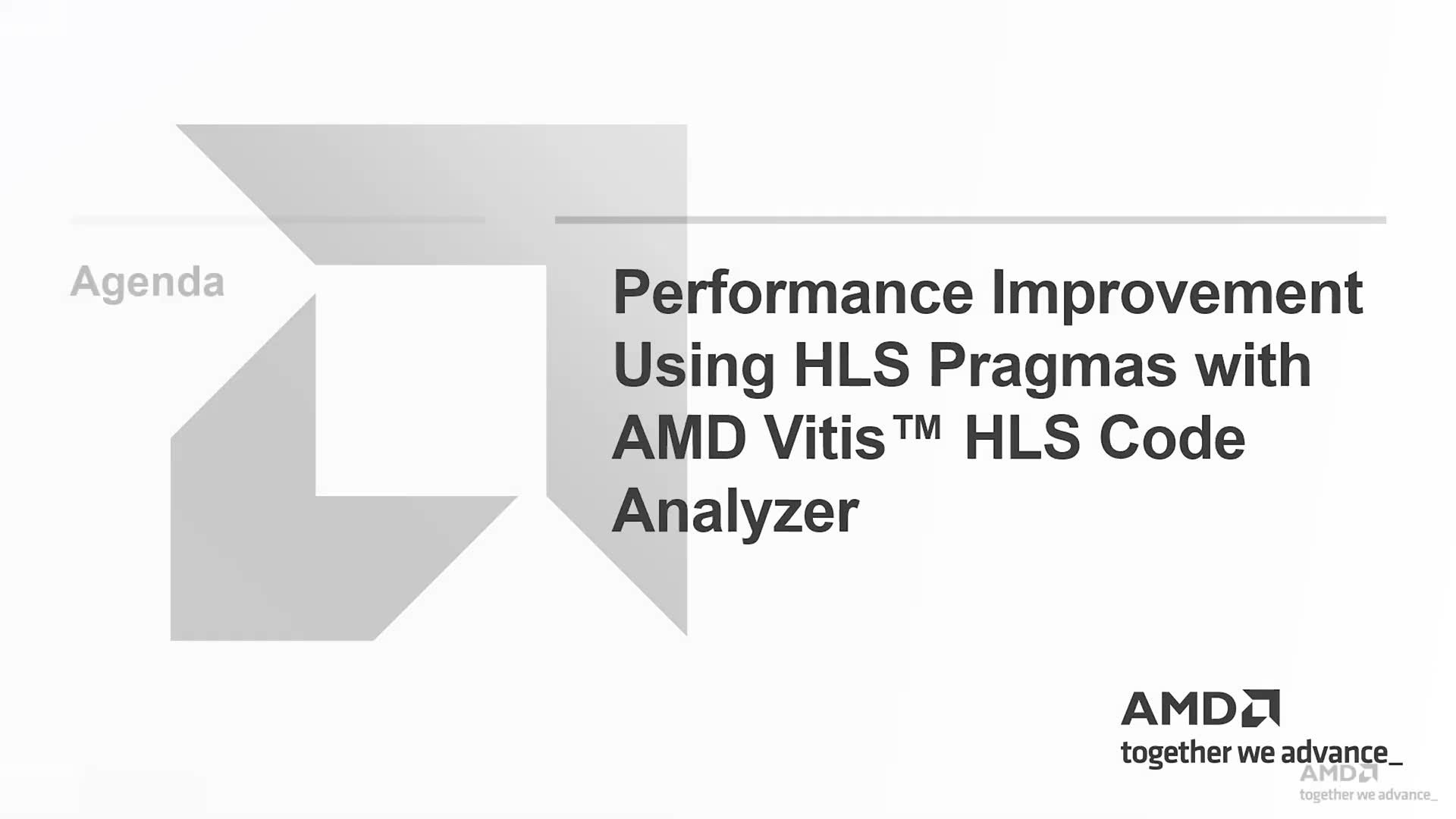 Performance Improvement Using HLS Pragmas with AMD Vitis™ HLS Code Analyzer