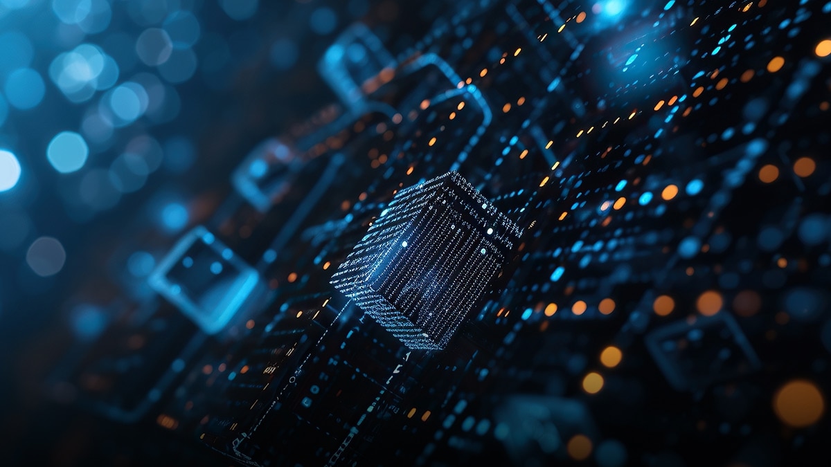 Abstract background with datacenter concept